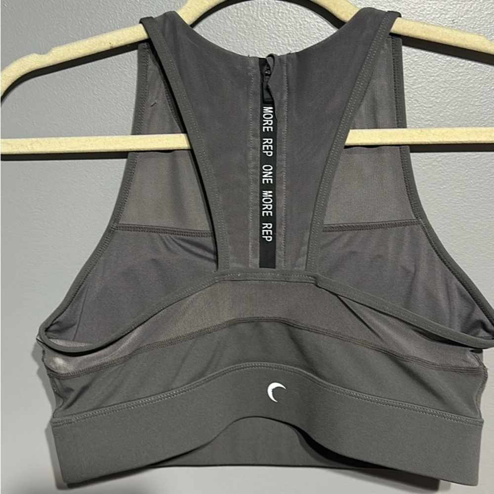 ZYIA Gray Sports Bra Racerback Intimates - Picture 2 of 3